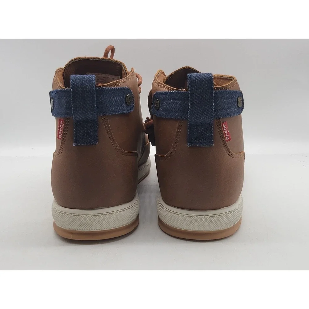 Levi's Atwater Mens Waxed Sneaker Boots British Tan Brown NWOB Size 13 Chukka